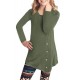 Green Little Girl Long Sleeve Button Tunic