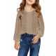 Swiss Dot Lace Splicing Long Sleeve Girl's Blouse