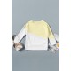 Apricot Color Block Long Sleeve Kid's Top