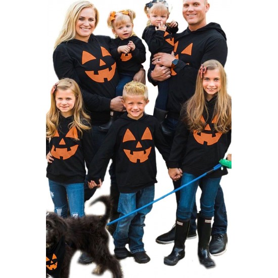 Kids' Halloween Pumpkin Ghost Graphic Pullover Hoodie