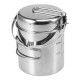 1L Stainless Steel Cooking Kettle Portable Outdoor Camping Backpacking Pot with Foldable Handle