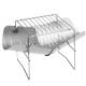 2-in-1 Portable Folding Stainless Steel Barbecue Grill Camp Firepit Outdoor Camping Backpakcing Wood Burning Stove