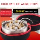 Self-Driving Tour Outdoor Stainless Steel 9-Head Stove Portable 9 Hole Fire And Brimstone Stove Single 1M Soft Tube