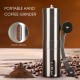 Manual Coffee Grinder Portable Hand Coffee Grinder with Adjustable Setting Conical Ceramic Burr Grinder Stainless Steel Coffee Mill for Drip Coffee Espresso for Home and   Travel