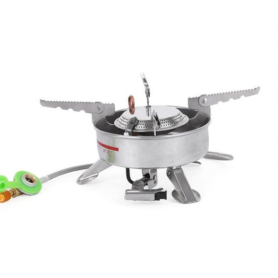 BRS-10 Outdoor Portable Camping Picnic Split-Type Stainless Steel Butane Gas Stove Cooker Burner Big Power Large Blaze