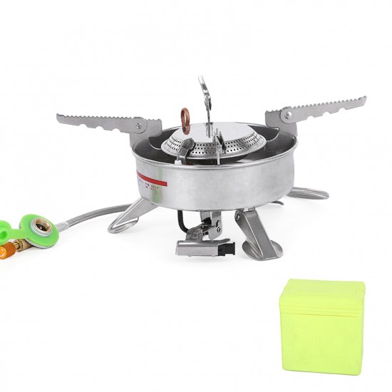 BRS-10 Outdoor Portable Camping Picnic Split-Type Stainless Steel Butane Gas Stove Cooker Burner Big Power Large Blaze