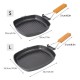 Outdoor Camping Frying Pan Ultralight Iron Steak Pot with Foldable Handle Cooking Tableware