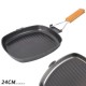 Outdoor Camping Frying Pan Ultralight Iron Steak Pot with Foldable Handle Cooking Tableware