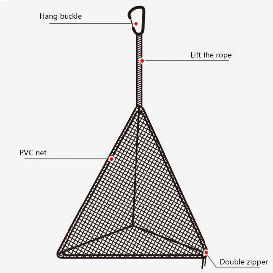 Outdoor Triangles Drying Net PVC Hangings Net Bag Foldable Storage Bag Camping Hangings Insect-proof Food Packs