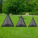 Outdoor Triangles Drying Net PVC Hangings Net Bag Foldable Storage Bag Camping Hangings Insect-proof Food Packs