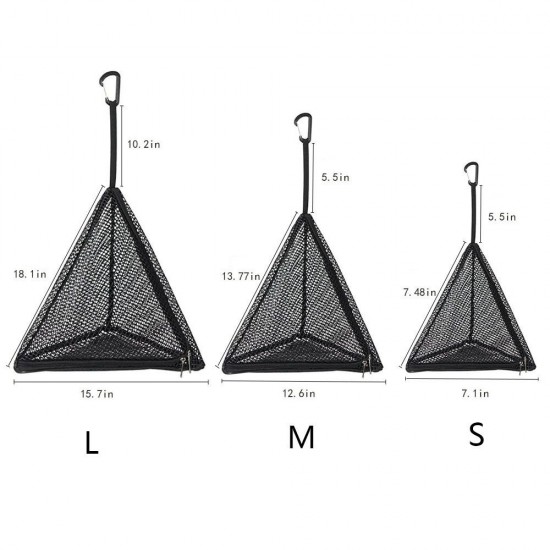 Outdoor Triangles Drying Net PVC Hangings Net Bag Foldable Storage Bag Camping Hangings Insect-proof Food Packs