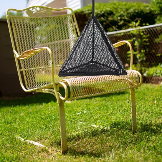 Outdoor Triangles Drying Net PVC Hangings Net Bag Foldable Storage Bag Camping Hangings Insect-proof Food Packs