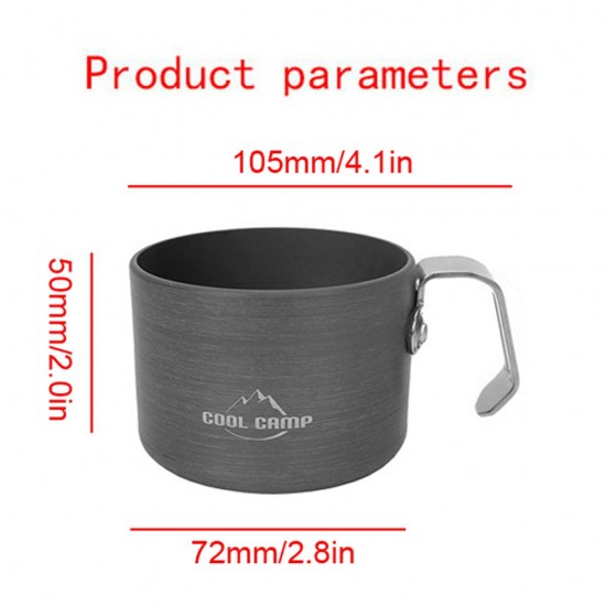 COOLCAMP Outdoor Lightweight Aluminum Cup Camping Water Cup Camping Coffee Cup Picnic Barbecue Glasses Travel Teacup