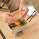 Lunch Box Mini Cutting Board Combo Set with Mini Folding Stove Steaming Rack Folding Windshield Fork Spoon Chopsticks