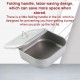 0.8mm Thick Titanium Lunch Box 1000ml Large Capacity  Mess Tin with Lid Folding Handle Outdoor Camping Cookware