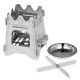 Outdoor Camping Stove Portable Folding Pocket Backpacking Wood Stove with Alcohol Tray for Camping Fishing Hiking