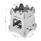 Outdoor Camping Stove Portable Folding Pocket Backpacking Wood Stove with Alcohol Tray for Camping Fishing Hiking