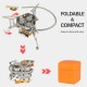 5800W Foldable Camping Gas Stove 3 Burners Piezo Ignition Lightweight Windproof Backpacking Stove Outdoor Cooking Stove for Camping Hiking Picnics