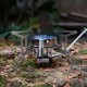 5800W Foldable Camping Gas Stove 3 Burners Piezo Ignition Lightweight Windproof Backpacking Stove Outdoor Cooking Stove for Camping Hiking Picnics