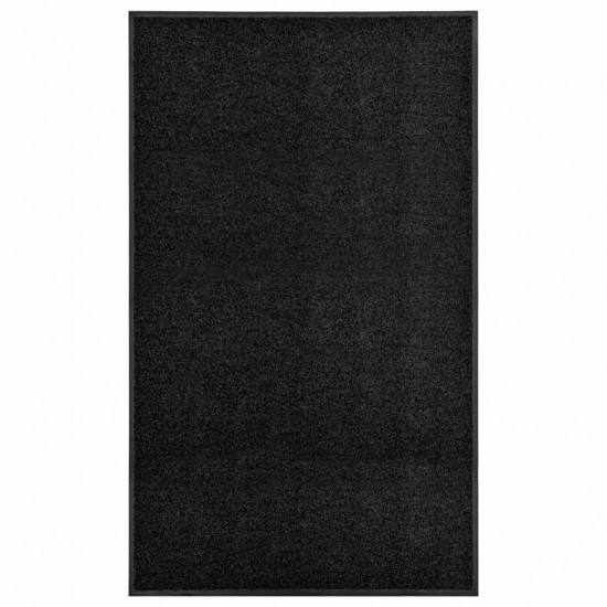 Doormat Washable Black 90x150 cm