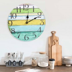 Wall Clock Multicolour 30 cm MDF