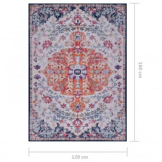 Printed Rug Multicolour 120x160 cm Fabric