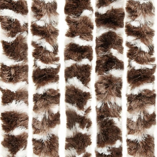 Insect Curtain Brown and White 100x220 cm Chenille