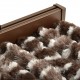 Insect Curtain Brown and White 100x220 cm Chenille