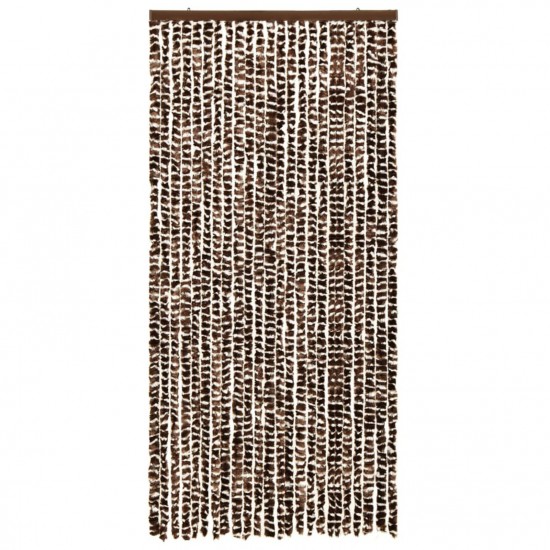 Insect Curtain Brown and White 100x220 cm Chenille