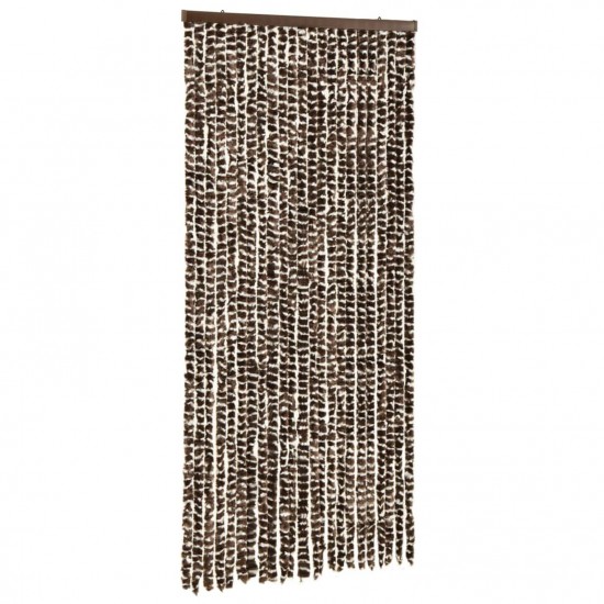 Insect Curtain Brown and White 100x220 cm Chenille