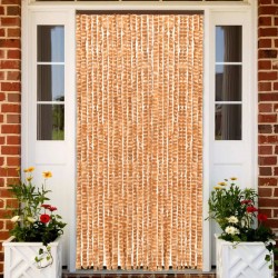 Insect Curtain Ochre and White 100x220 cm Chenille