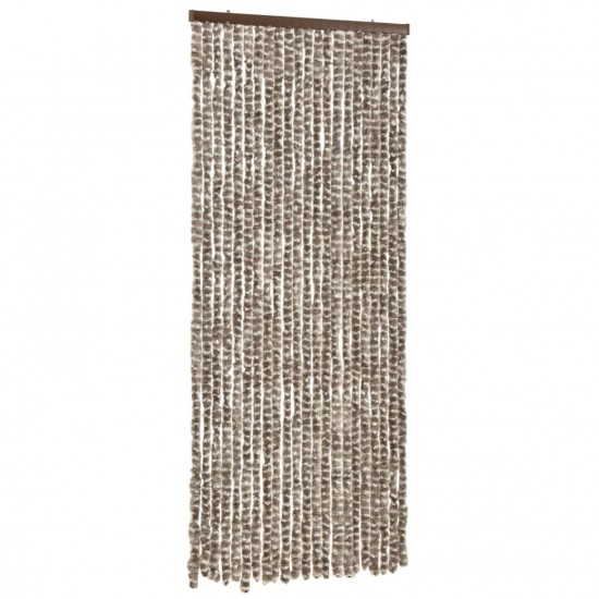 Insect Curtain Taupe and White 90x220 cm Chenille