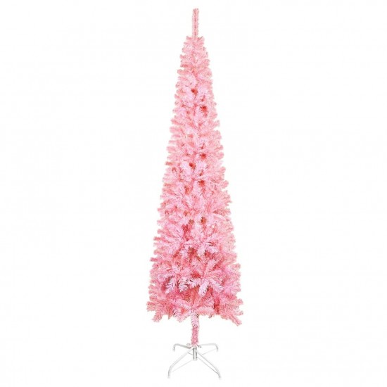 Slim Christmas Tree Pink 240 cm