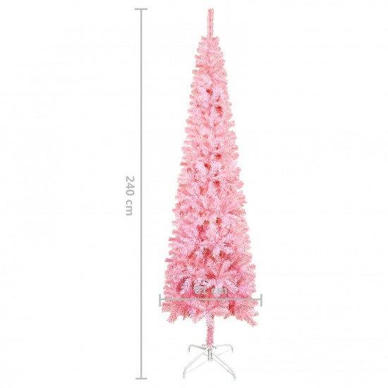 Slim Christmas Tree Pink 240 cm