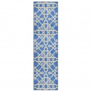 Carpet Runner Blue 80x300 cm