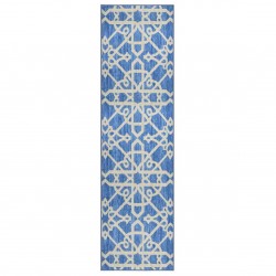 Carpet Runner Blue 80x300 cm