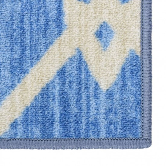 Carpet Runner Blue 80x300 cm