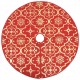 Luxury Christmas Tree Skirt with Sock Red 150 cm Fabric