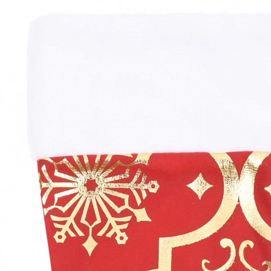 Luxury Christmas Tree Skirt with Sock Red 150 cm Fabric