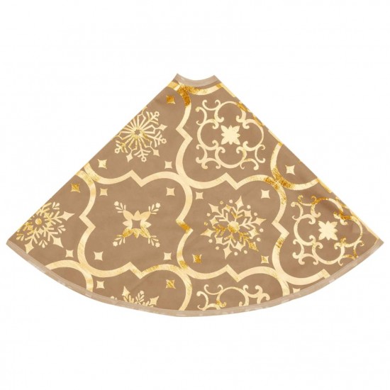 Luxury Christmas Tree Skirt with Sock Yellow 122 cm Fabric