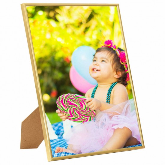 Photo Frames Collage 5 pcs for Wall or Table Gold 50x70 cm MDF