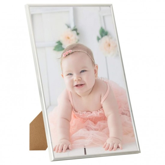 Photo Frames Collage 10pcs for Wall or Table Silver 15x21cm MDF