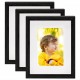 3D Box Photo Frames 3 pcs Black 20x25 cm for 13x18 cm Picture