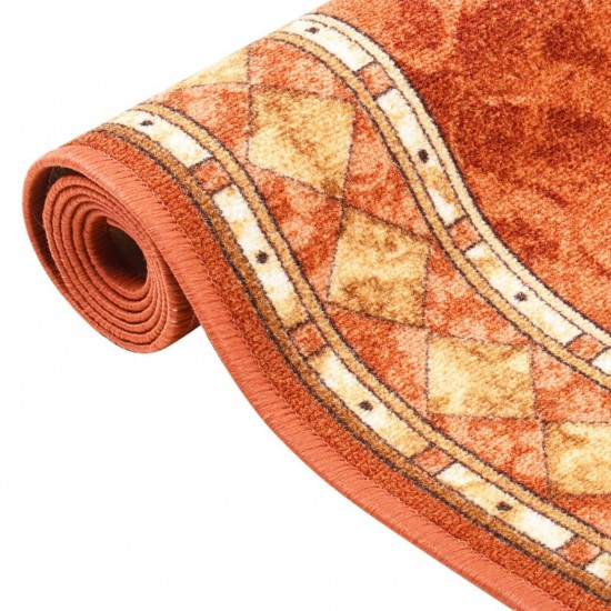 Carpet Runner Terracotta 100x350 cm Anti Slip