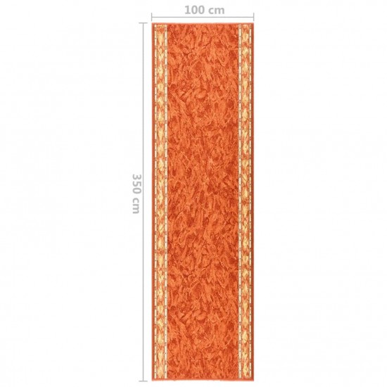 Carpet Runner Terracotta 100x350 cm Anti Slip