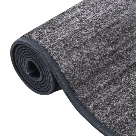 Carpet Runner Anthracite 80x200 cm Anti Slip