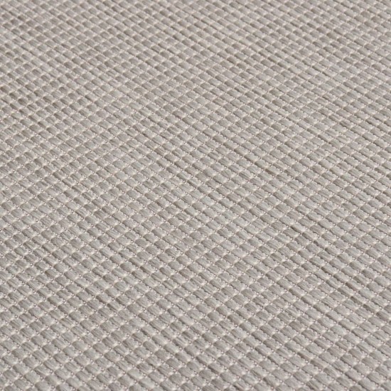 Outdoor Flatweave Rug 80x150 cm Taupe