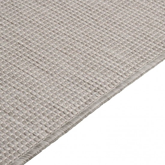 Outdoor Flatweave Rug 80x150 cm Taupe