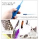 Cat Feather Rod Interactive Feather Teaser Retractable Cat Wand 11 PCS