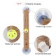 Wall Mounted Scratching Post with Hanging Ball Toy Cat Scratcher Cat Climbing Scratching Toy for Cats Playing Alone